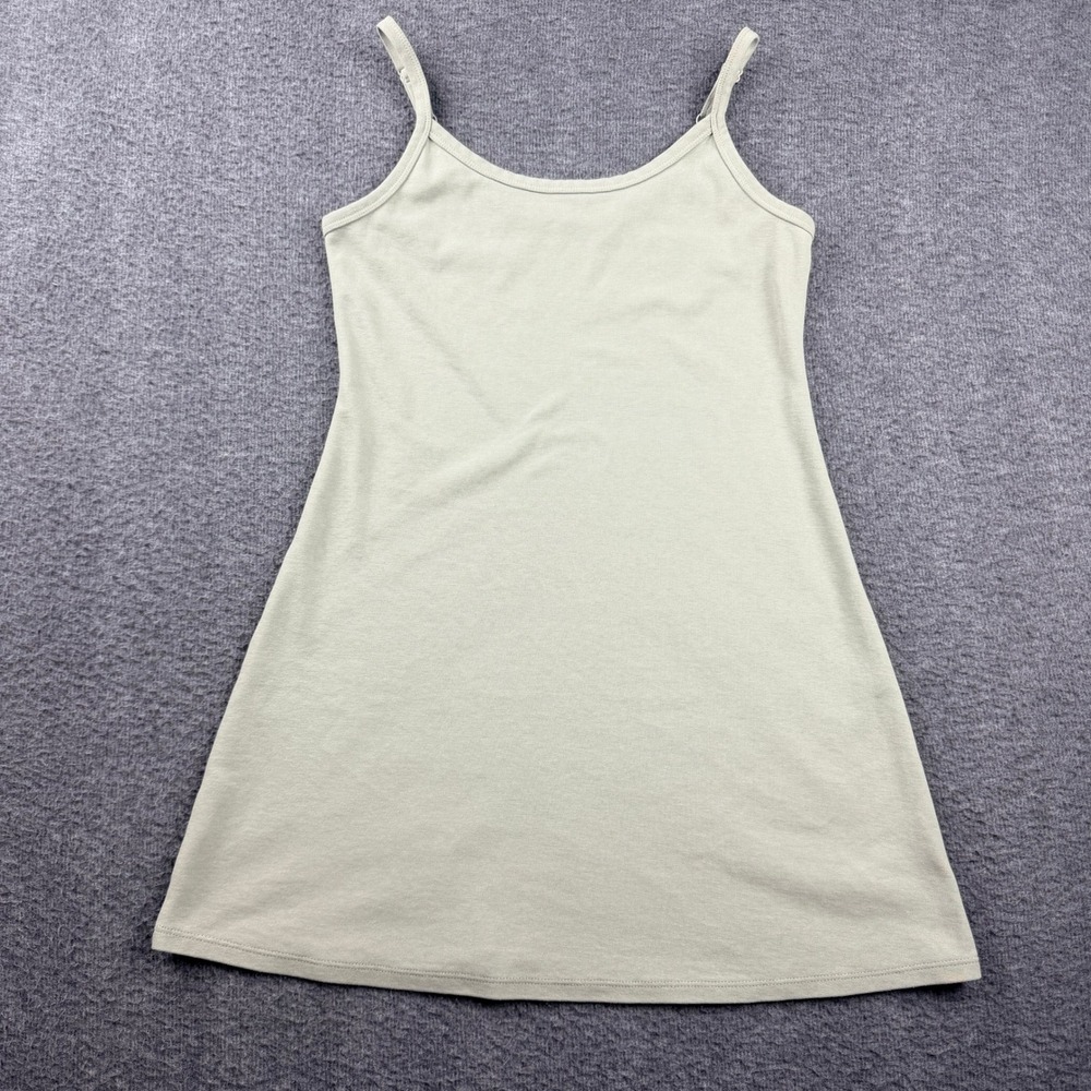 American Eagle Outfitters Women's S Sage Green Cotton Blend Cami Mini Dress
